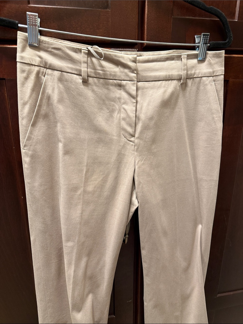 Jil Sander vintage cropped wide leg cuffed   Pants in Light Beige